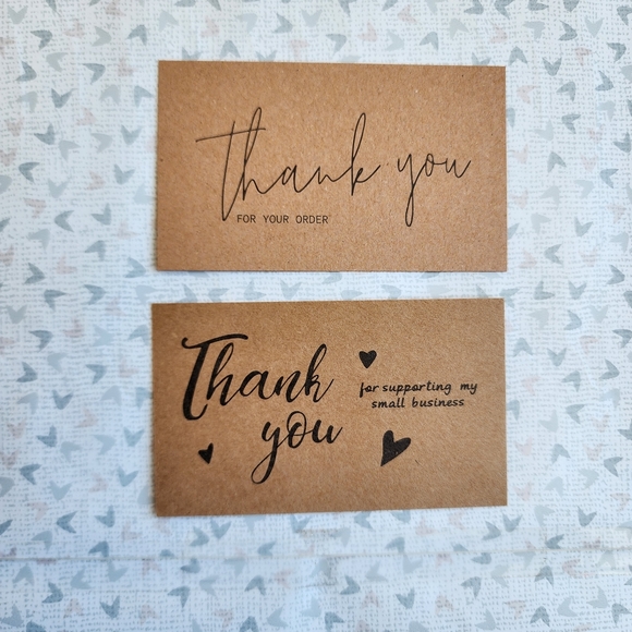100 PC kraft business card and Stickers - Picture 1 of 3